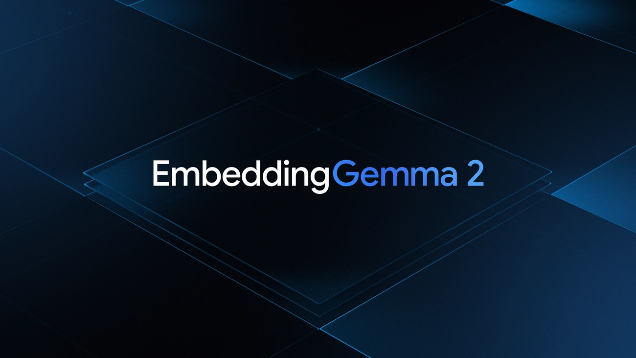 Google EmbeddingGemma 2 multimodal AI processing diagram for on-device edge computing