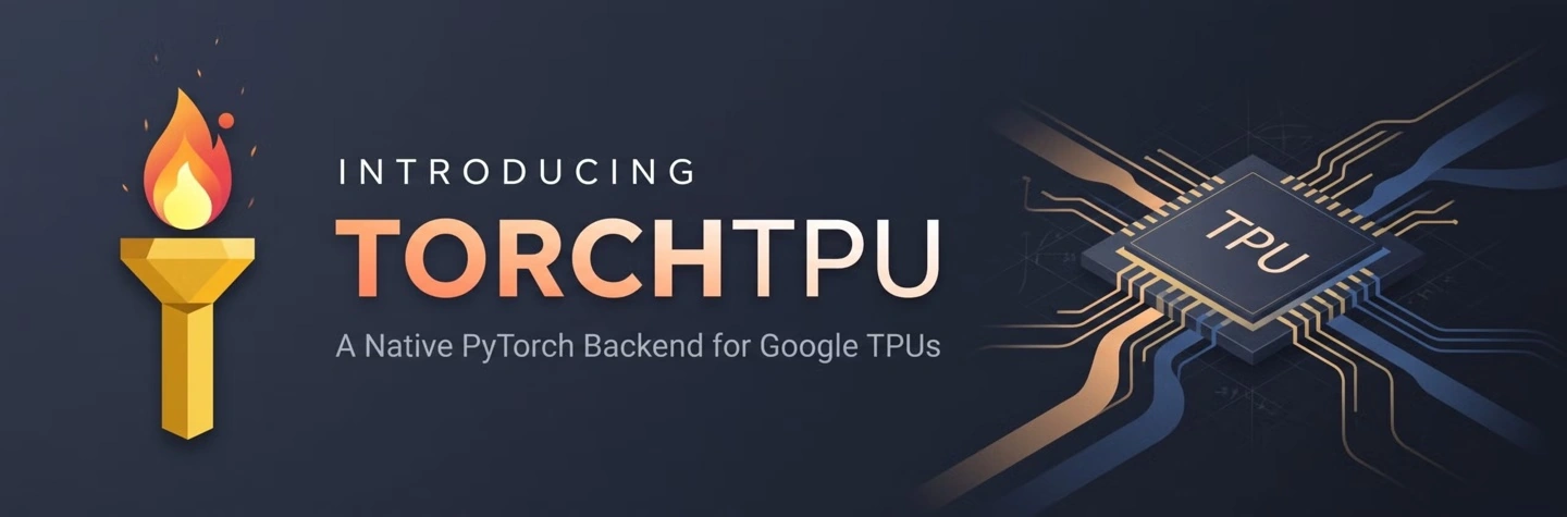 Google TPU processor running native PyTorch framework for artificial intelligence development