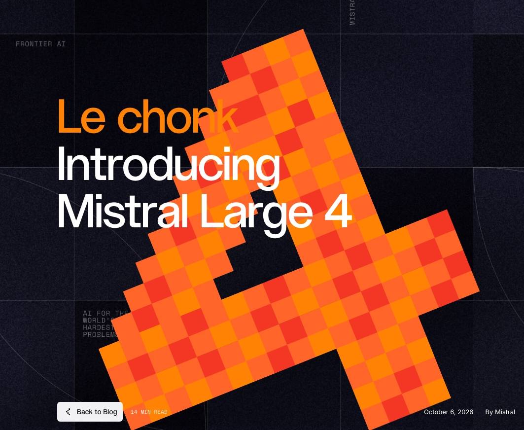 Mistral Large 4 artificial intelligence model presentation and red-teaming deployment