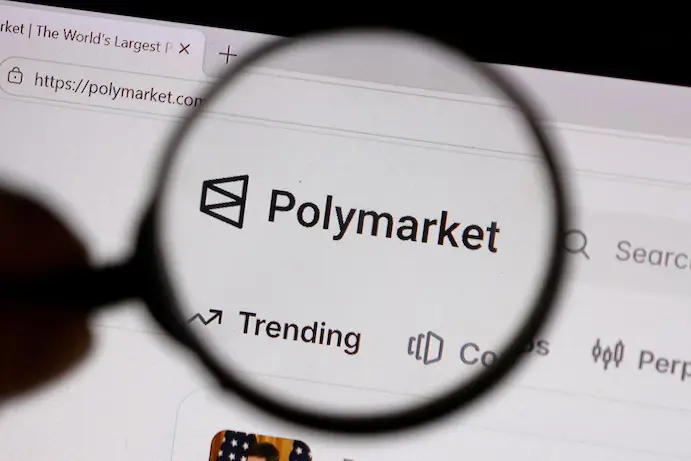 Polymarket prediction market website displaying a temporary trading suspension alert