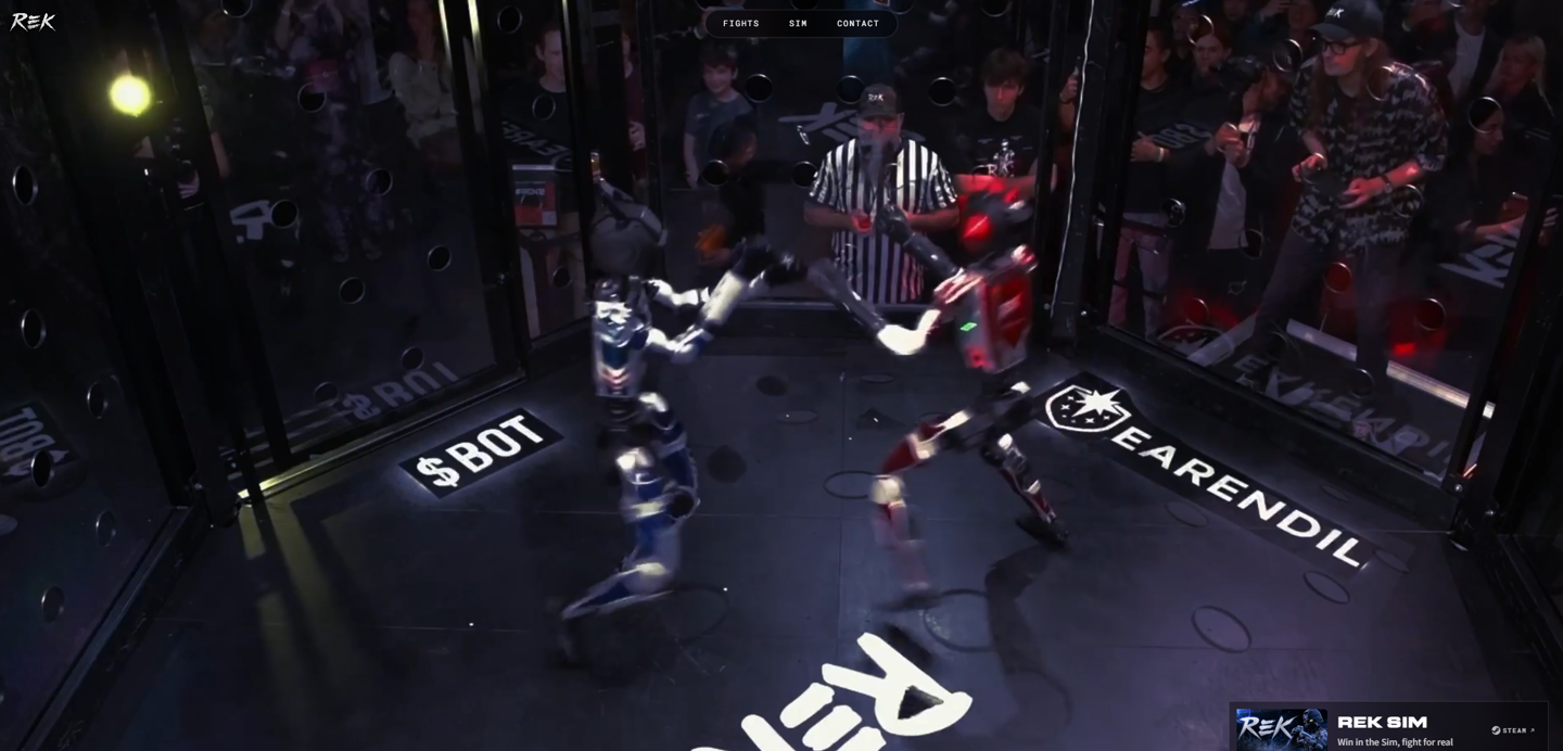 YouTuber fighting a machine in an unauthorized human robot cage match