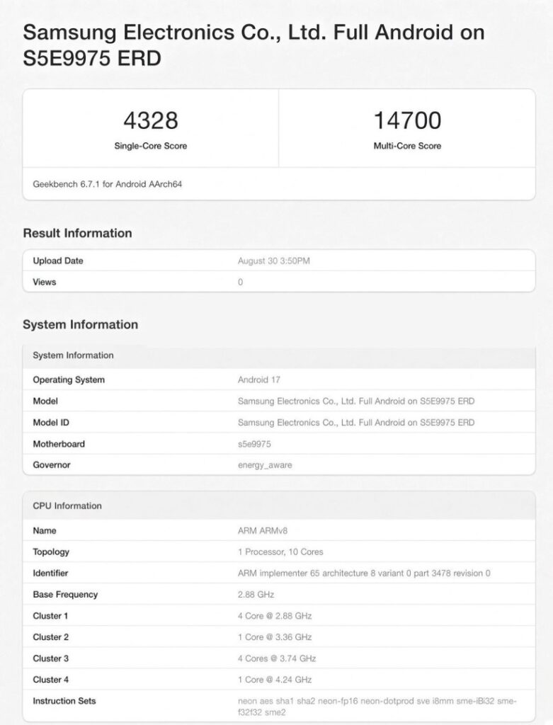 Samsung Exynos 2700 Processor Enters Mass Production