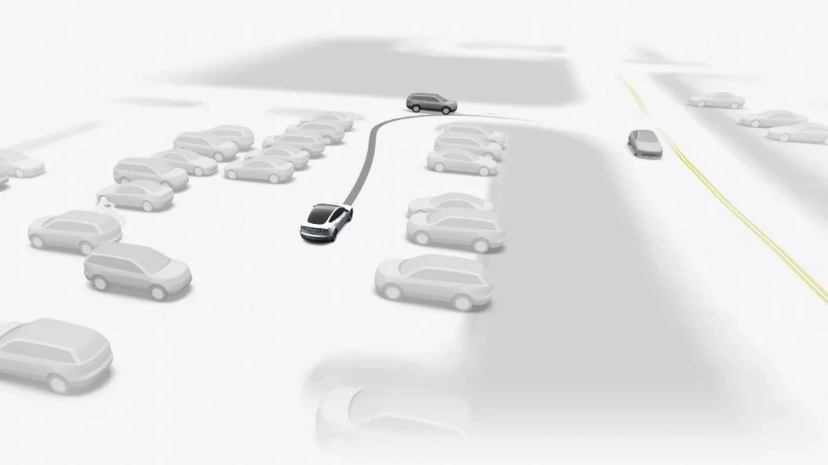 Tesla AI navigation map system interface on vehicle display