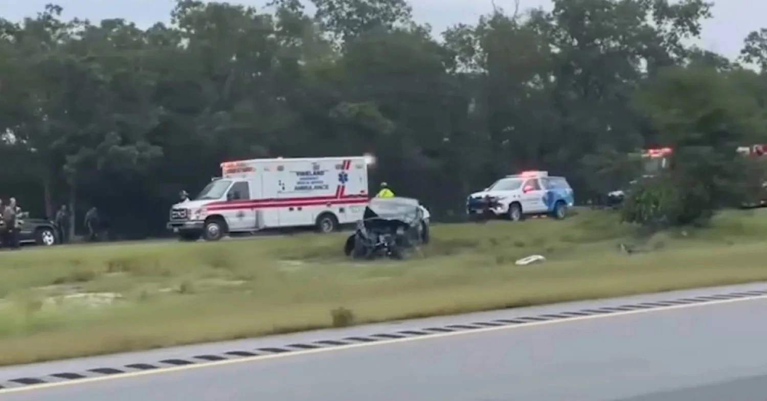Fatal Tesla driver assistance crash scene in New Jersey, NHTSA investigation into Tesla Autopilot collision