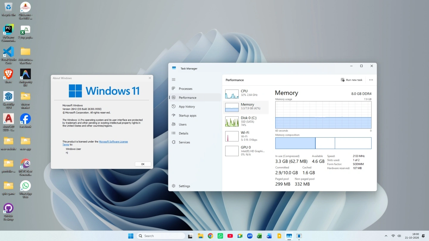 Windows 11 26H2 Memory Optimization for 8GB PCs