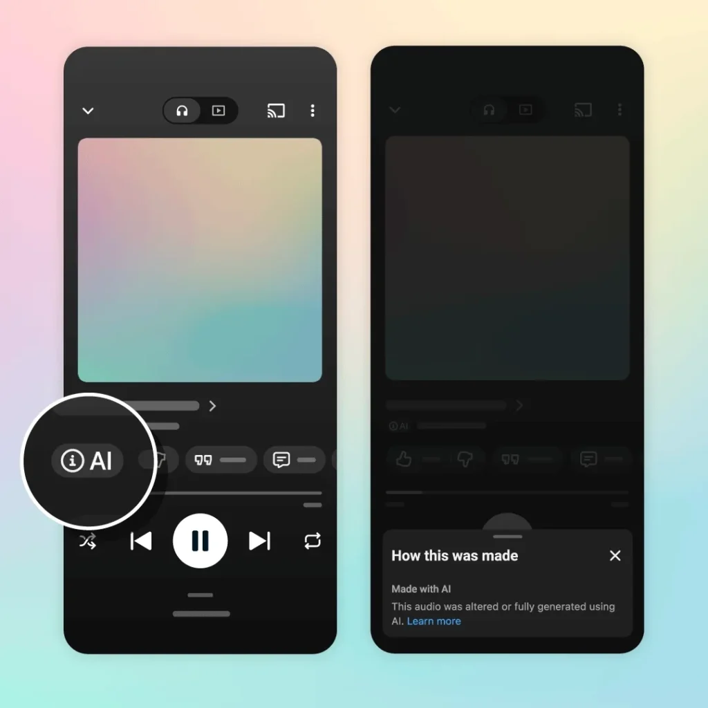 YouTube Music Introduces Transparency Labels for AI-Generated Songs