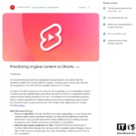 YouTube Shorts Algorithm Update Prioritizes Originality