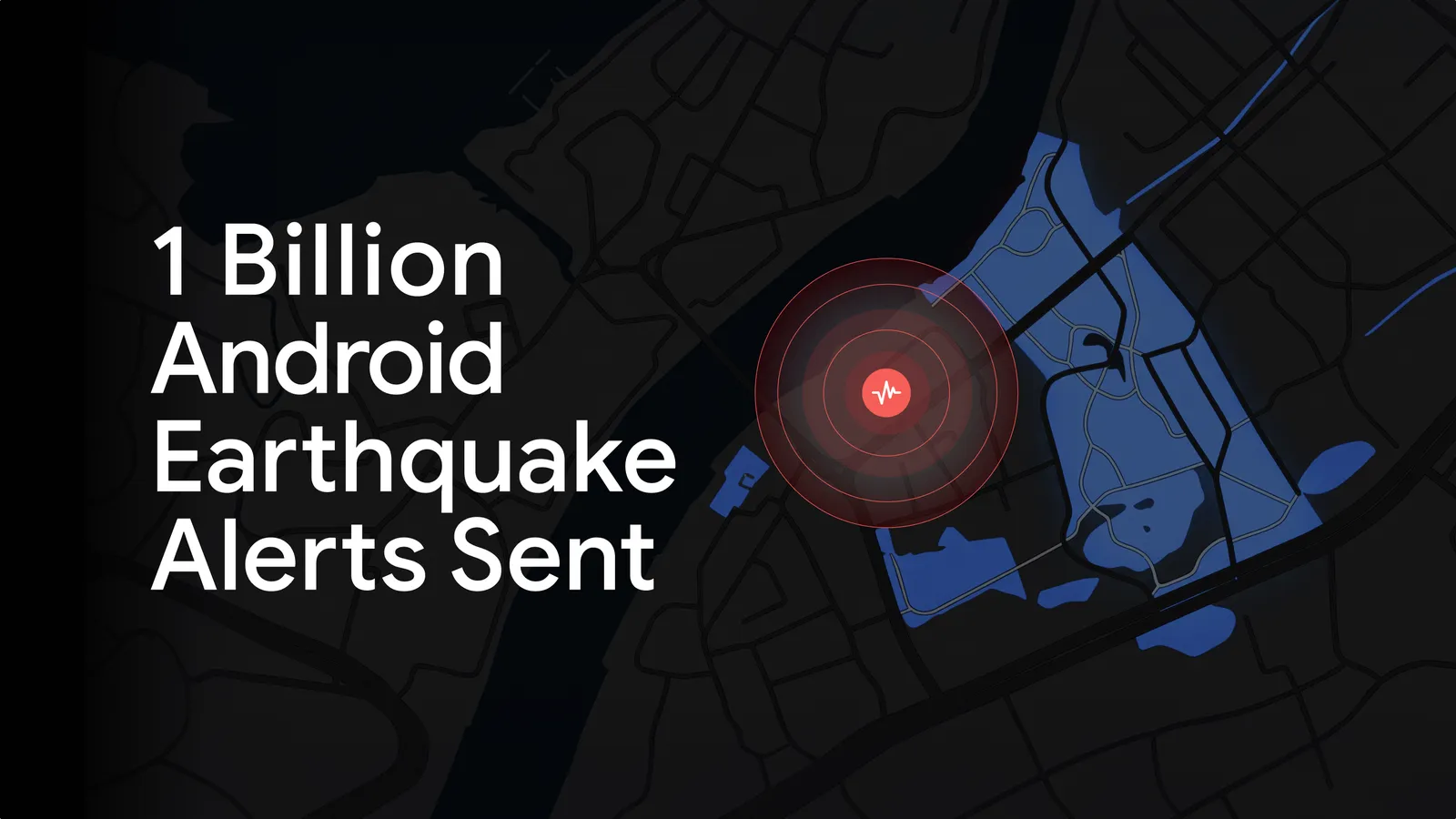Google Android Earthquake Alerts System expansion map on a mobile phone display