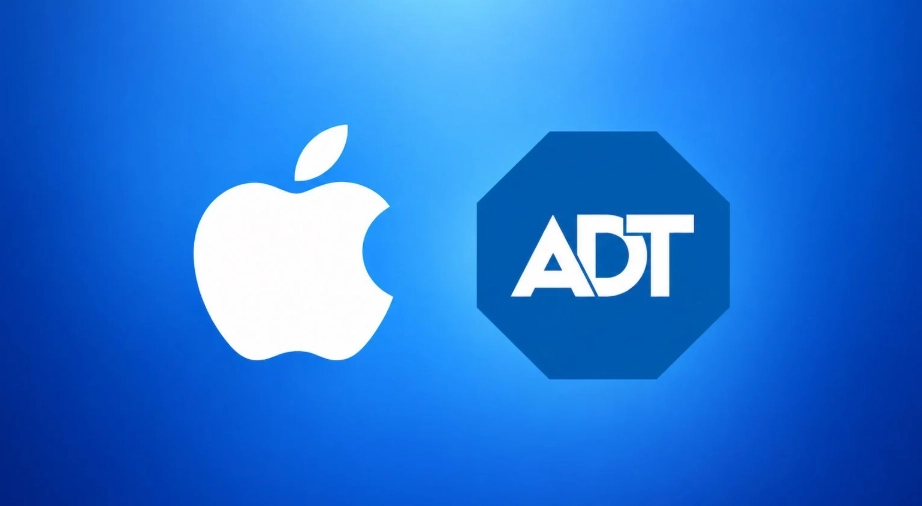 Apple smart home hub and security devices highlighting the Apple ADT partnership