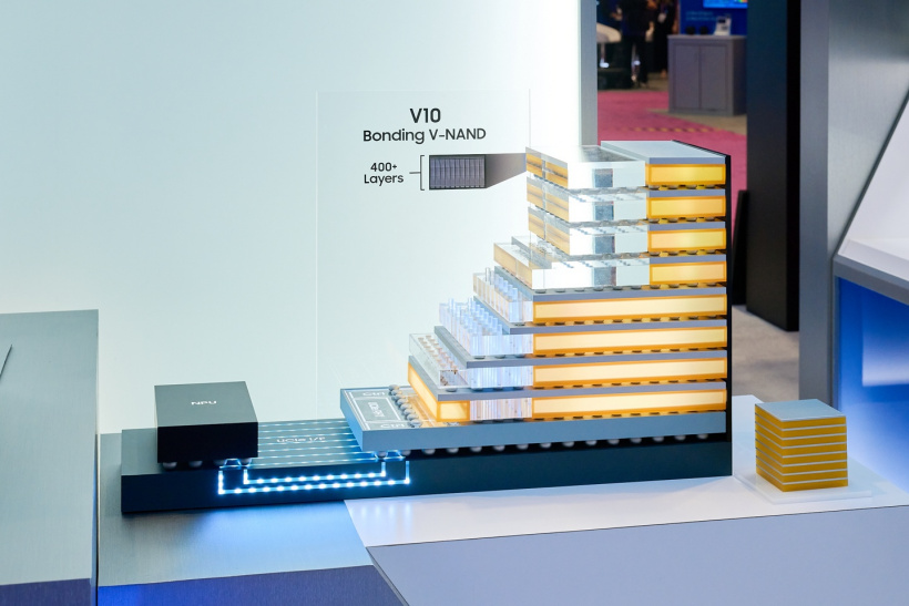 Structural diagram of Samsung AI NAND flash variants including zNAND-O