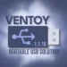Ventoy 1.1.18 update running on a computer screen